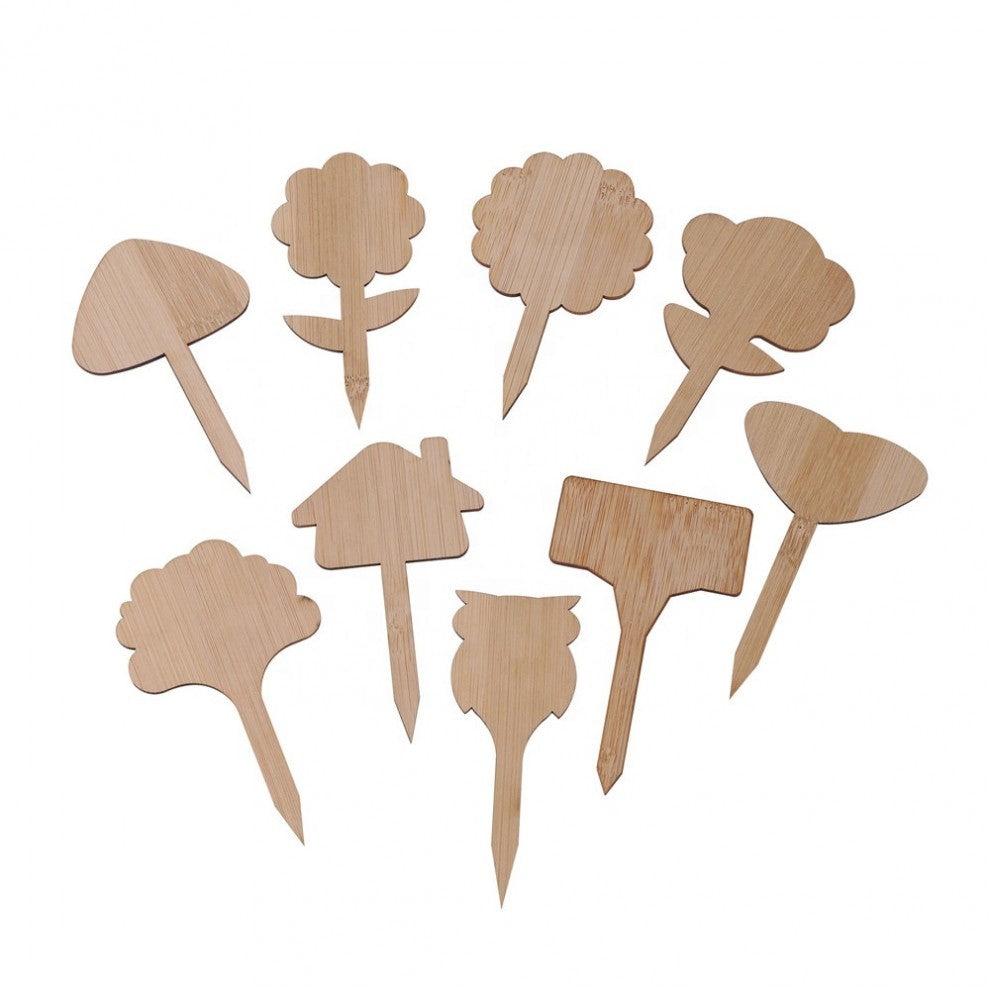ليبل خشب أشكال متنوعة 10 قطع