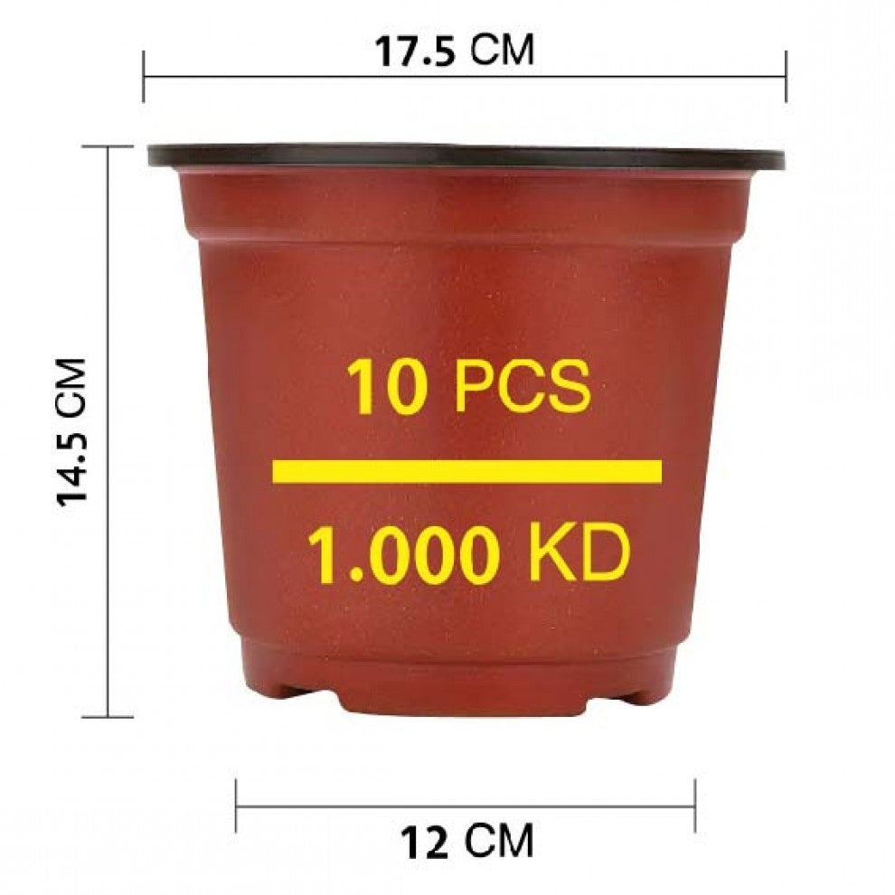 حوض بلاستيك خفيف 17.5 سم عدد 10